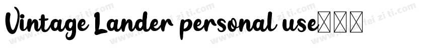 Vintage Lander personal use字体转换